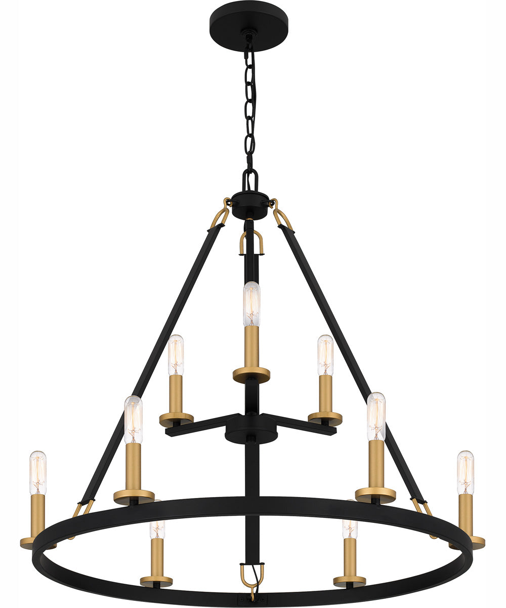 Graylyn 9-light Chandelier Matte Black