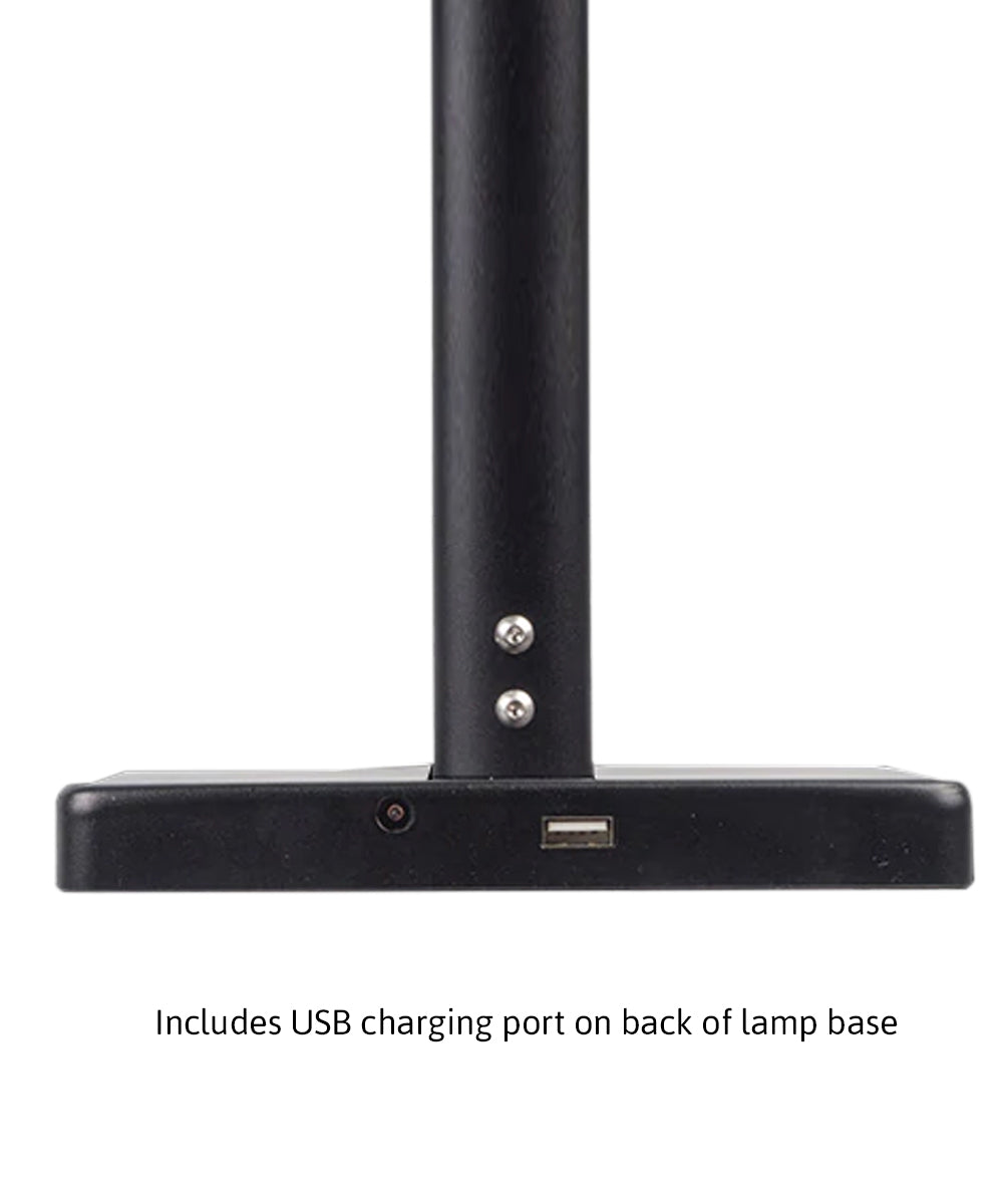 Varilum 30w LED Black Desk Lamp with Charging Base