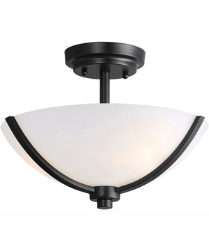Deven 3-Light Semi-Flush Mount Black