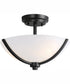 Deven 3-Light Semi-Flush Mount Black