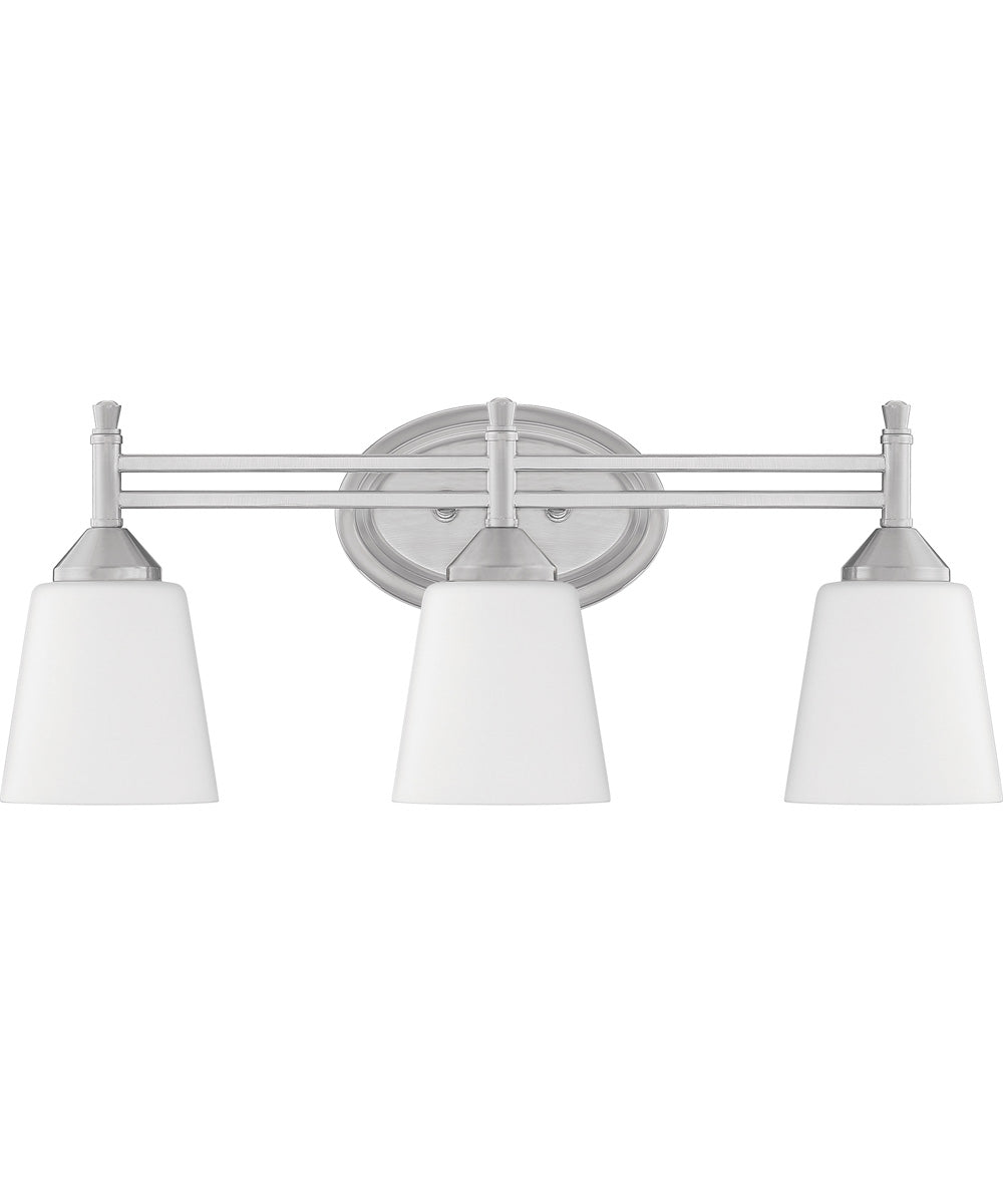 Billingsley Large 3-light Bath Light Brushed Nickel