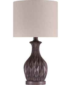 1-Light Table Lamp Painted Brown
