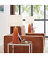 Muriel 2-Light 2 Pack-Table Lamp Orange Ceramichrome/ White Linen
