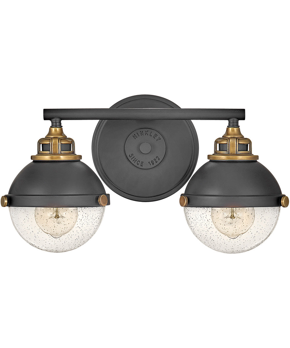 Fletcher 2-Light Two Light Vanity in Black