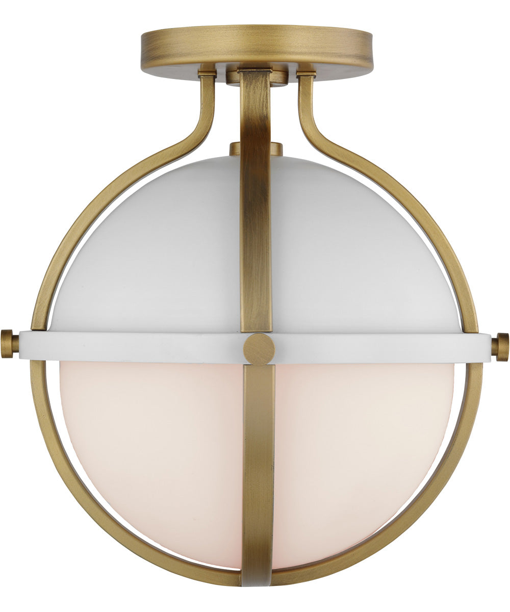 Lincoln 1-Light Close-to-Ceiling Matte White