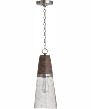 Connor 1-Light Pendant Black Wash and Matte Nickel