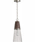 Connor 1-Light Pendant Black Wash and Matte Nickel