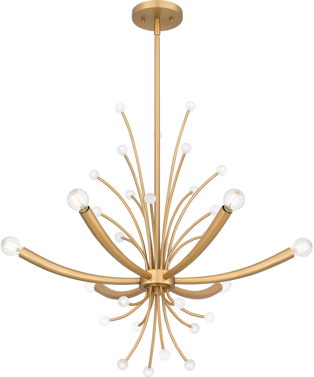 Kiera 6-light Chandelier Brushed Weathered Brass
