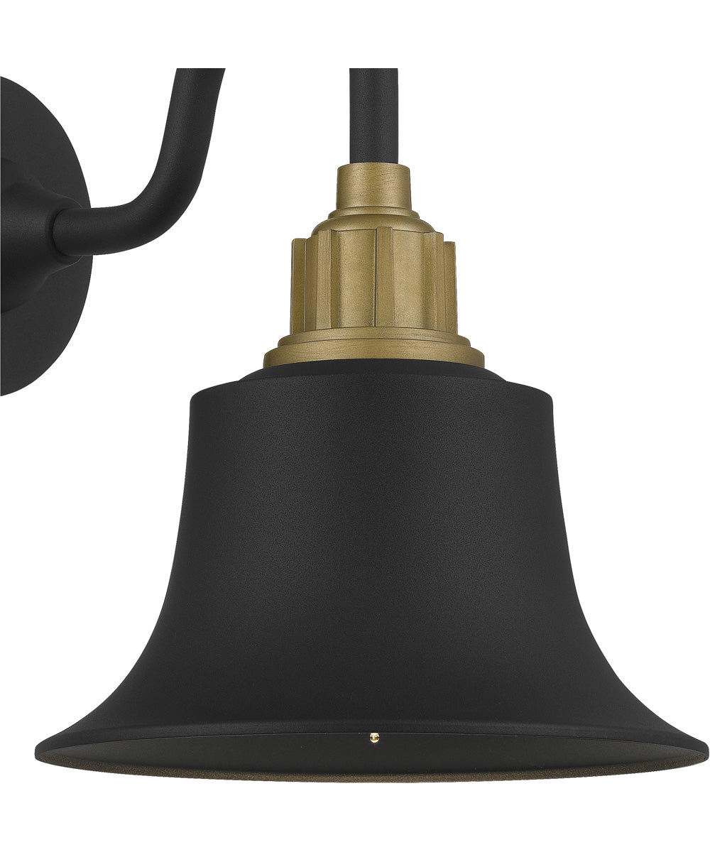 Nocturne Medium 1-light Outdoor Wall Light  Coastal Armour Aluminum Earth Black