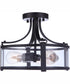 Elliot 3-Light Semi Flush Flat Black