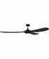84" Envy 1-Light Indoor/Outdoor Ceiling Fan Flat Black