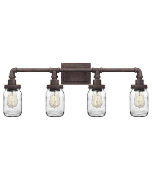 Squire Extra Large 4-light Bath Light Rustic Black