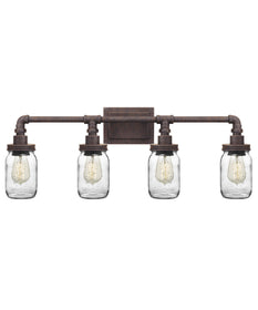 Squire Extra Large 4-light Bath Light Rustic Black