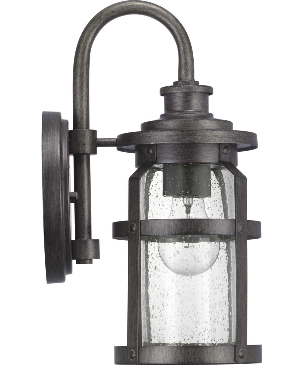 Haslett 1-Light Small Wall Lantern Antique Pewter