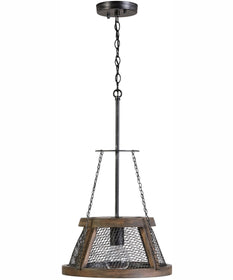 Lagmore 1-Light Pendant Zinc and Wood