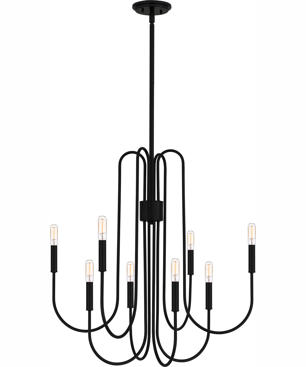 Cabry 8-light Chandelier Mystic Black