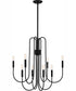 Cabry 8-light Chandelier Mystic Black