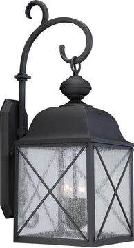31"H Wingate 3-Light Outdoor Textured Black