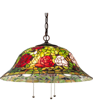 20" Wide Tiffany Rosebush Pendant
