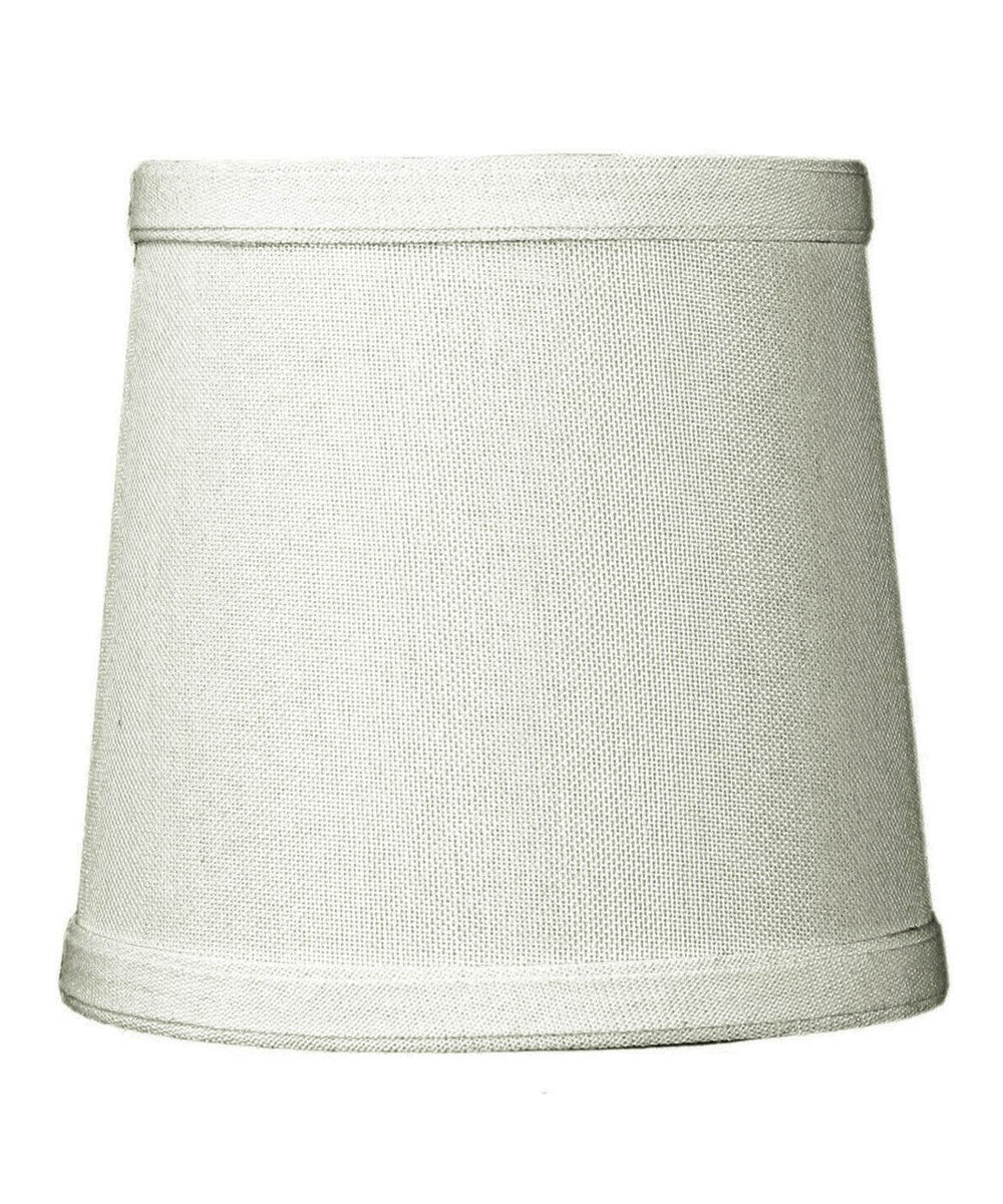 6"W x 5"H Light Oatmeal Linen Drum Chandelier Clip-On Lampshade