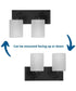 Merry 2-Light Etched Glass Transitional Style Bath Vanity Wall Light Matte Black