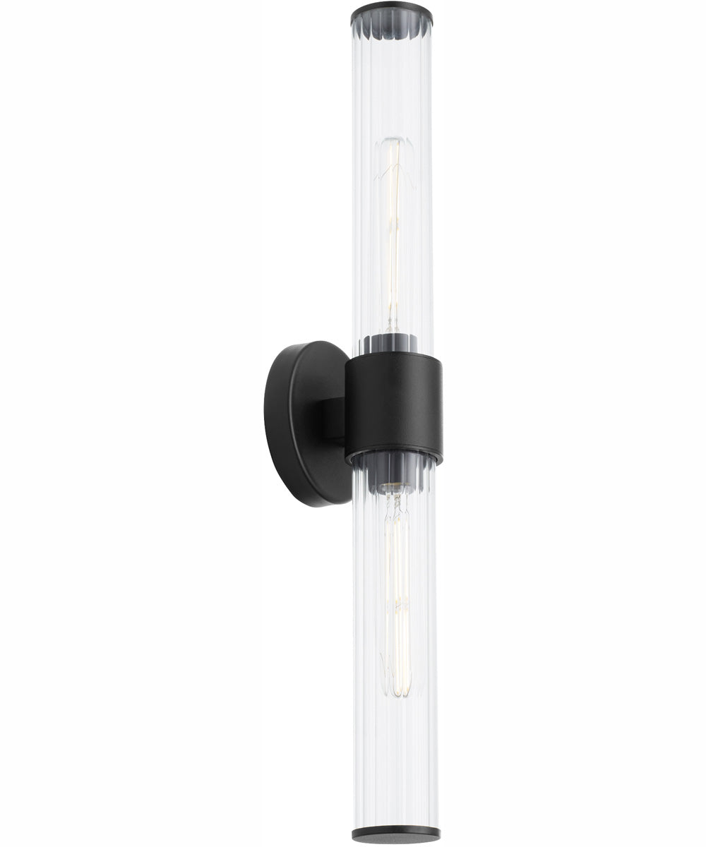 Fuze 2-light Wall Mount Light Fixture Textured Black