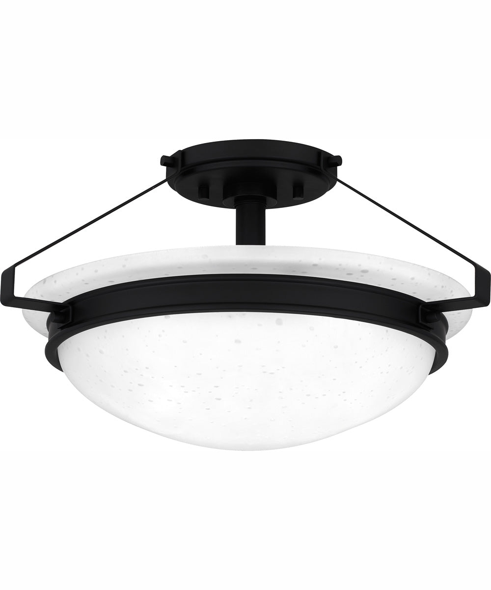 Quoizel Semi-Flush Mount Medium 2-light Semi Flush Mount Matte Black