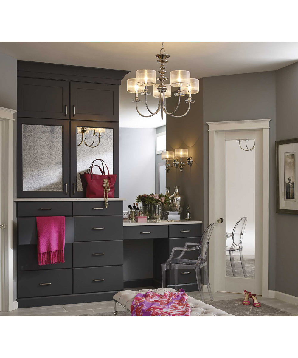 Marche' 1-Light Wall Sconce Polished Nickel