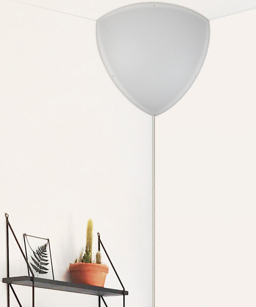 16"W Beacon Triangle Corner Light PlugIn Cord White by Home Concept