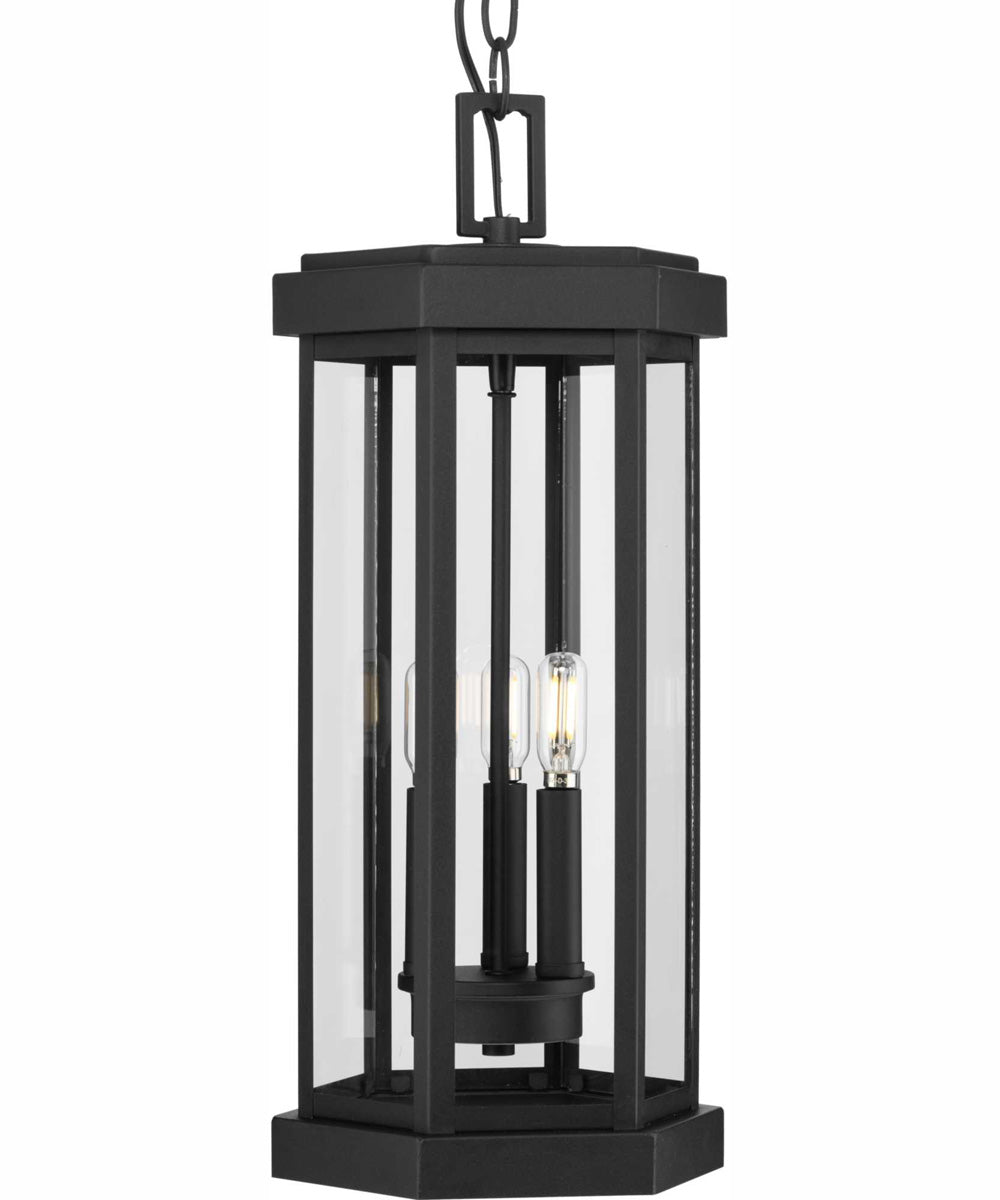 Ramsey Modern Farmhouse Outdoor Hanging Lantern Textured Black