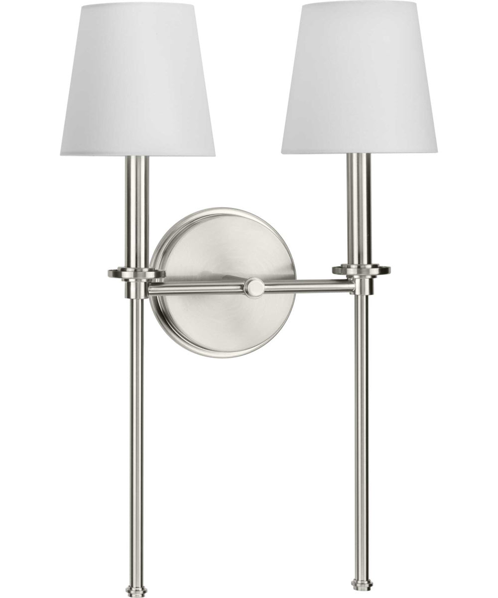 Elara 2-Light New Traditional Wall Light Brushed Nickel