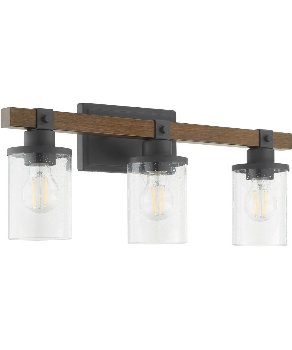 Alpine 3-light Bath Vanity Light Textured Black Walnut