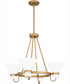 Marigold 4-light Chandelier Nouveau Painted Weathered Brass