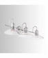 Zephir 3-Light Vanity Brushed Nickel Painted