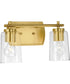 Adley 2-Light Clear Glass New Traditional Bath Vanity Light Satin Brass