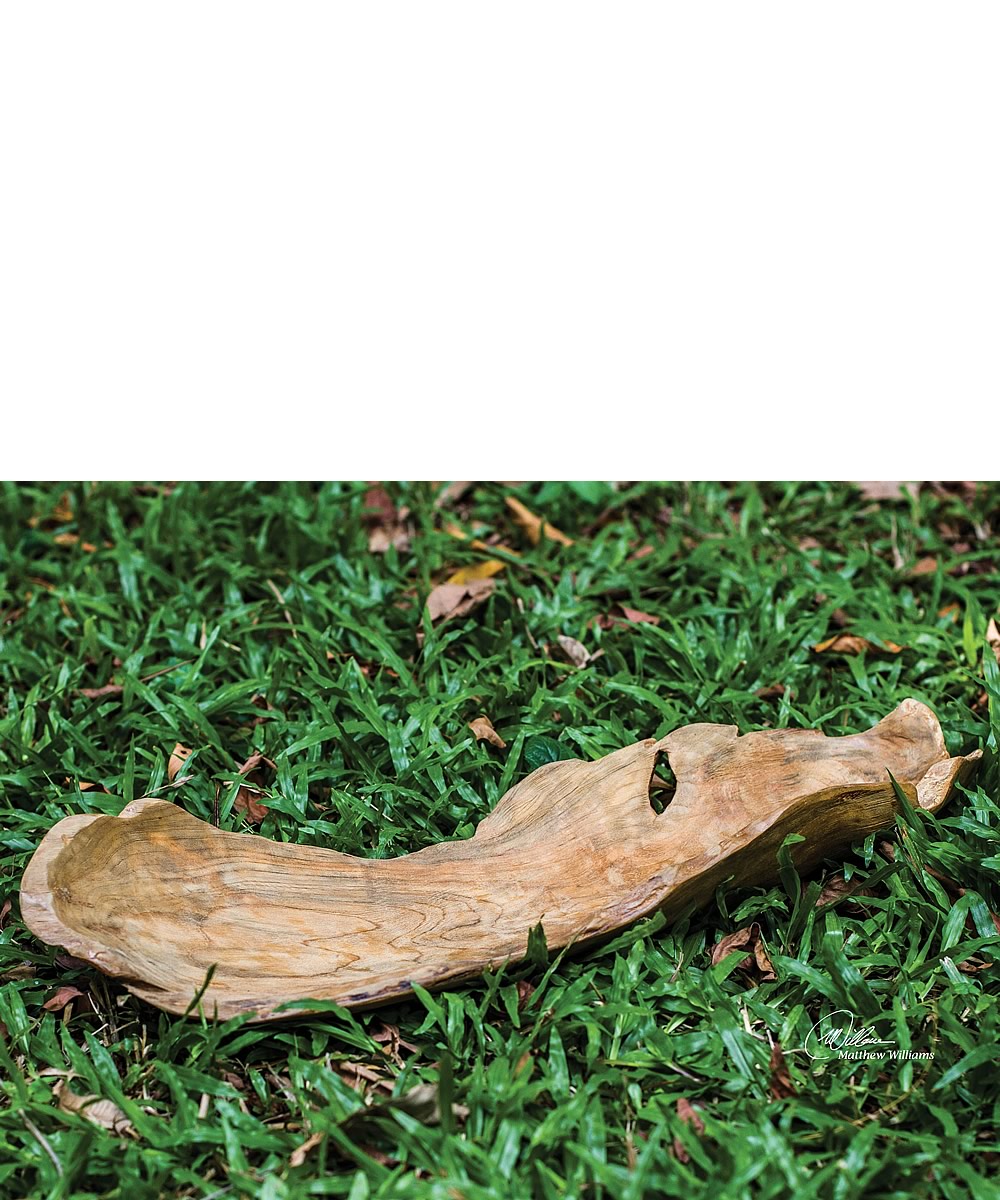 5"H Teak Leaf Bowl