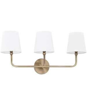 Dawson 3-Light Vanity In Aged Brass