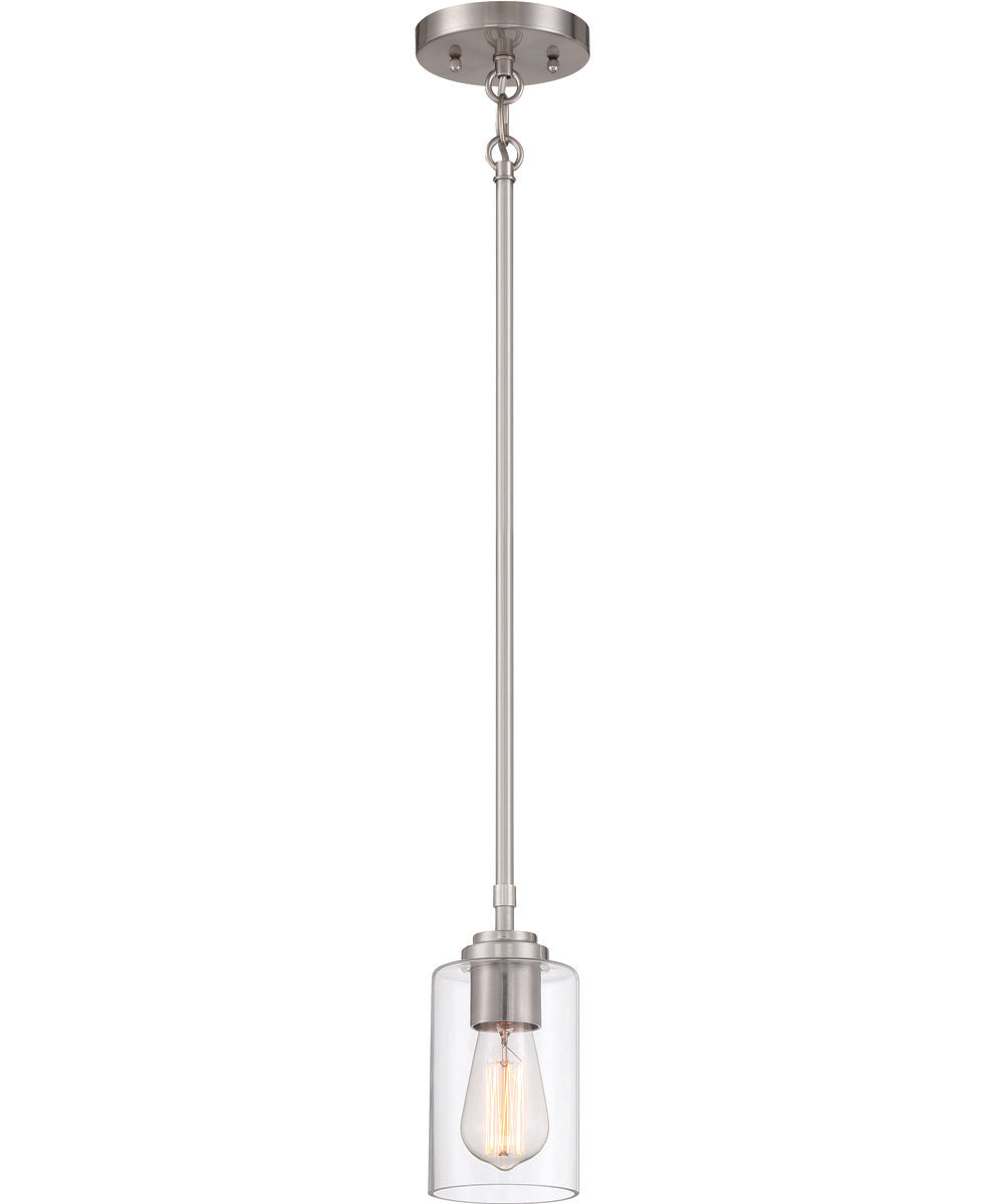 Stowe 1-Light Mini Pendant Brushed Polished Nickel