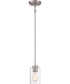Stowe 1-Light Mini Pendant Brushed Polished Nickel
