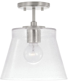 Baker 1-Light Dual-Mount Pendant/Semi-Flush Mount Brushed Nickel