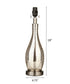 18" Teardrop Lamp Base, Mercury Silver/Gold Glass Table Lamp (Base Only)