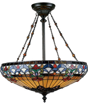 Belle Fleur 4-light Pendant Vintage Bronze