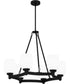 Penning 6-light Chandelier Matte Black