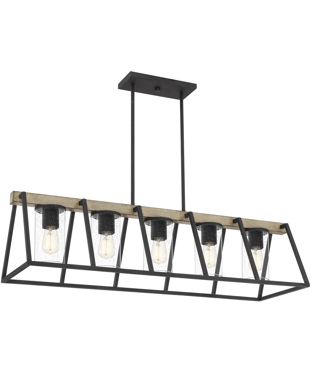 Brockton 5-light Island Light Grey Ash