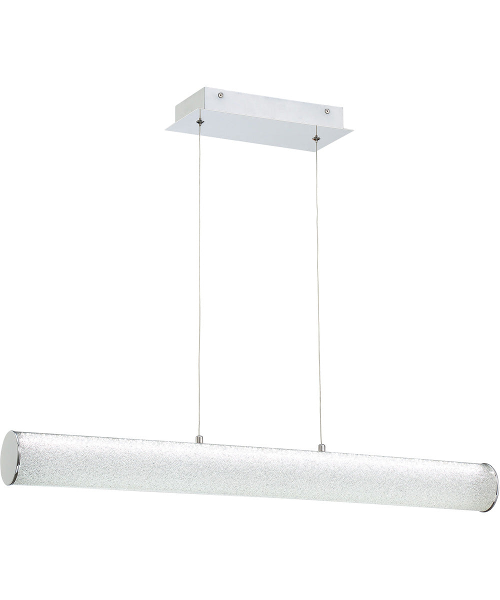 Quilla 1-Light Led Pendant Lamp Chrome/Diamond Acrylic Shade