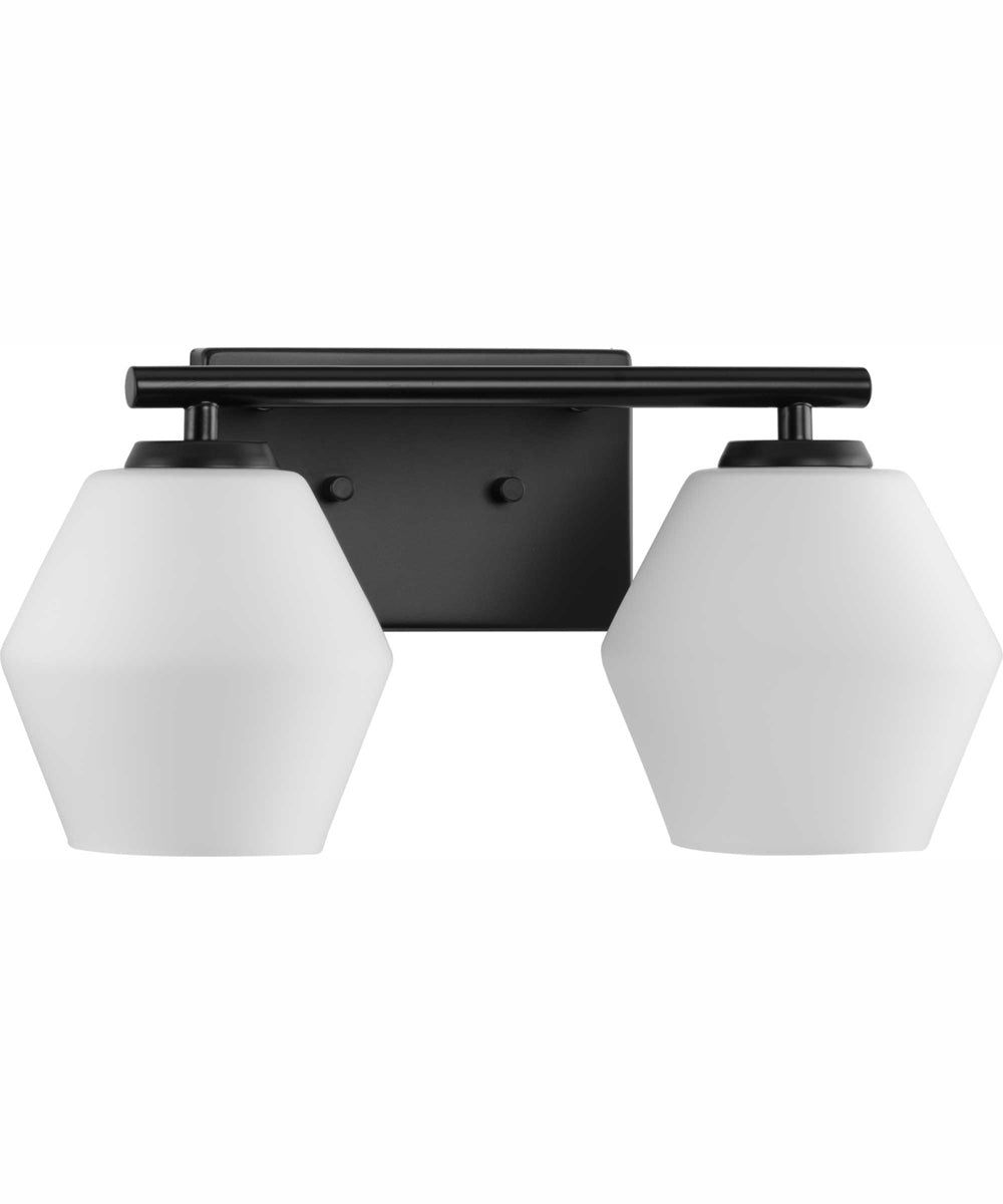 Copeland 2-Light Mid-Century Modern Vanity Light Matte Black