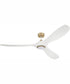 72" Envy 1-Light Indoor/Outdoor Ceiling Fan White/Satin Brass
