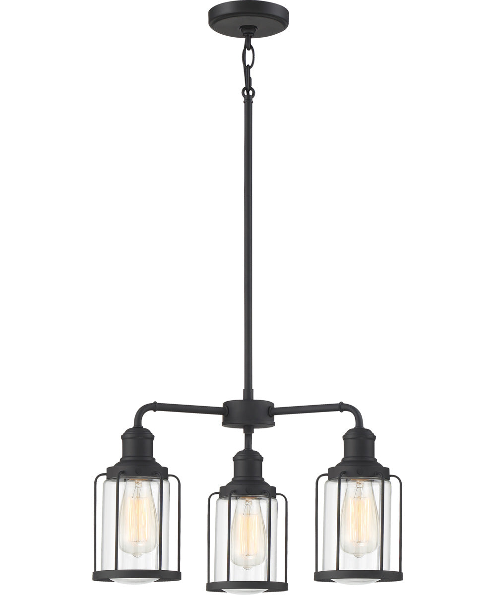 Ludlow 3-light Chandelier Earth Black
