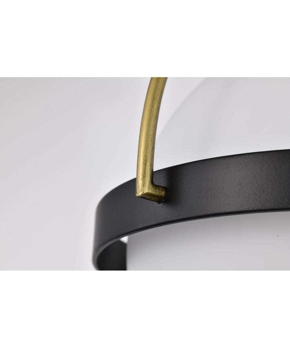 Lakeshore 1-Light Close-to-Ceiling Matte Black