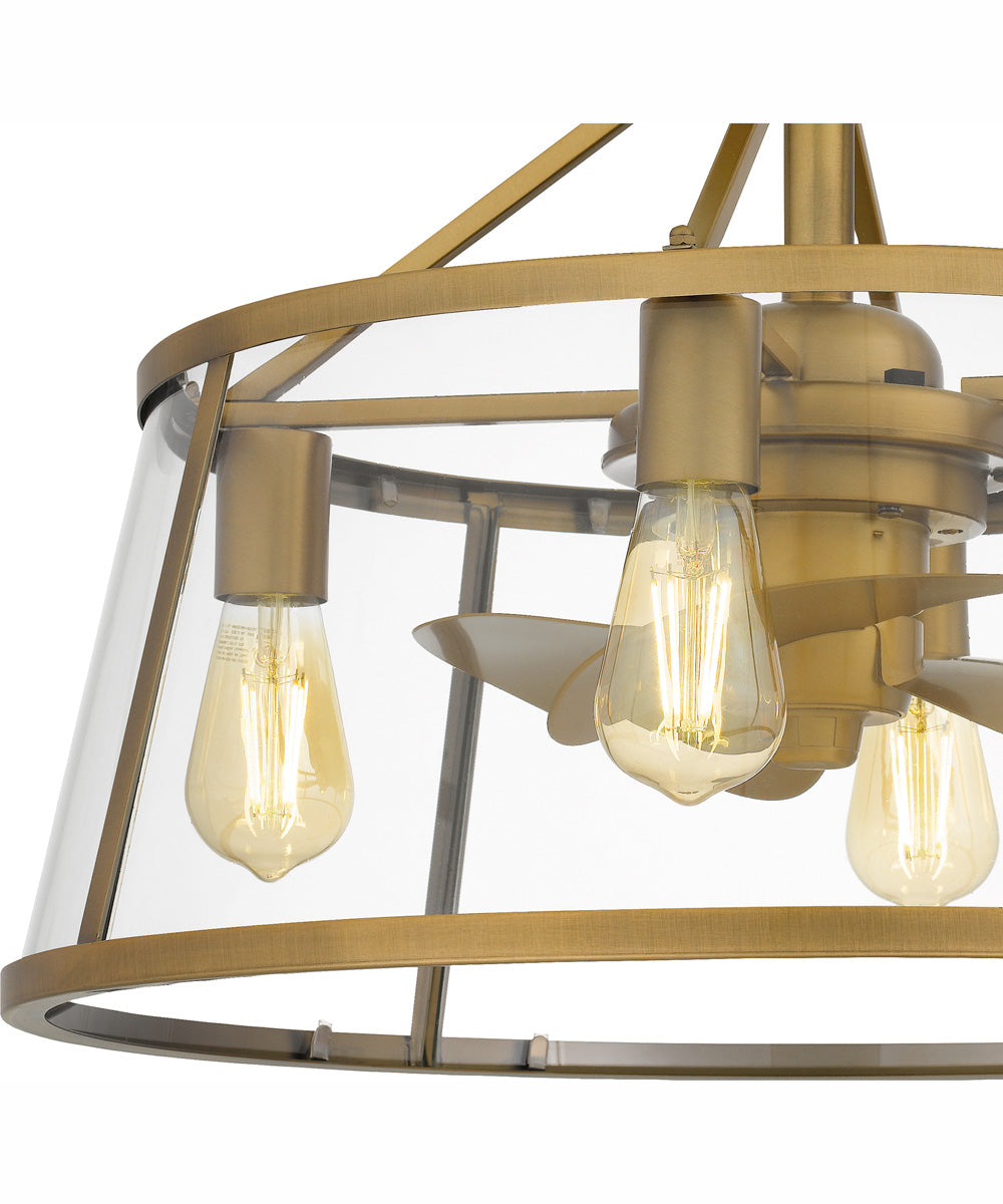 Barlow 4light Fandelier Weathered Brass BAW3122WS